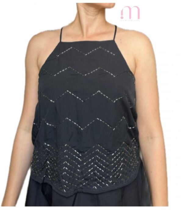 Robe Noire à détail Perlée - Taille 36/38 - S/M - Image 2