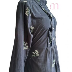 Alternative view of Robe-chemisier avec broderie - Taille S