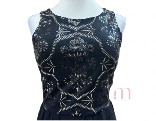 Robe Longue Noire JENNYFER - Taille FR36/S - Image 2