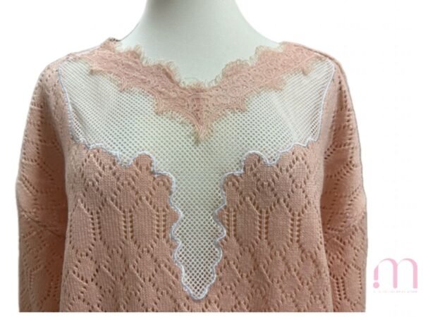 PULL Rose Saumon - Taille S/M
