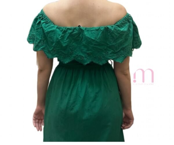 Robe verte épaules dénudées – ZARA - Taille XS - Image 3