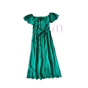 Robe verte épaules dénudées – ZARA - Taille XS