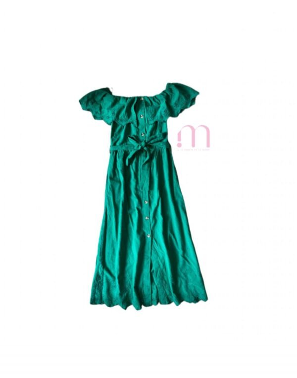 Robe verte épaules dénudées – ZARA - Taille XS