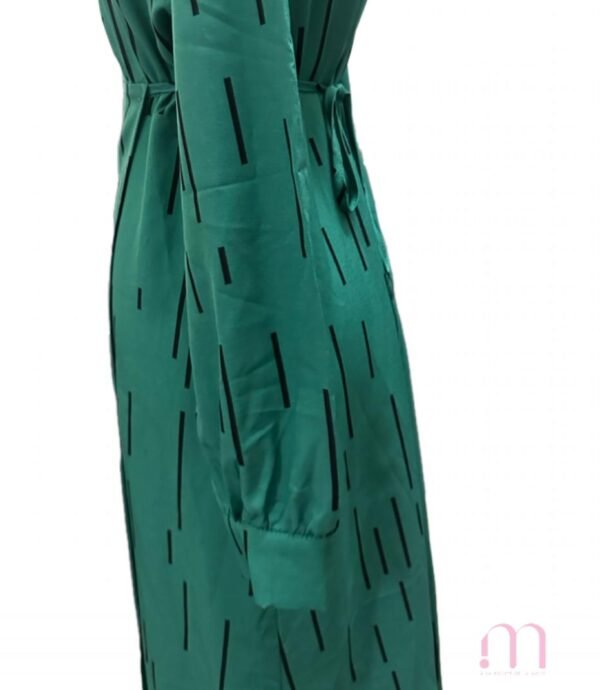 Robe cache-coeur Verte à motifs – Taille 34/XS - Image 4