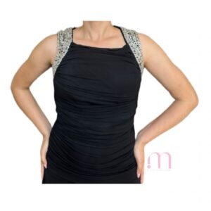 Alternative view of Robe longue noire voilage – Taille XS