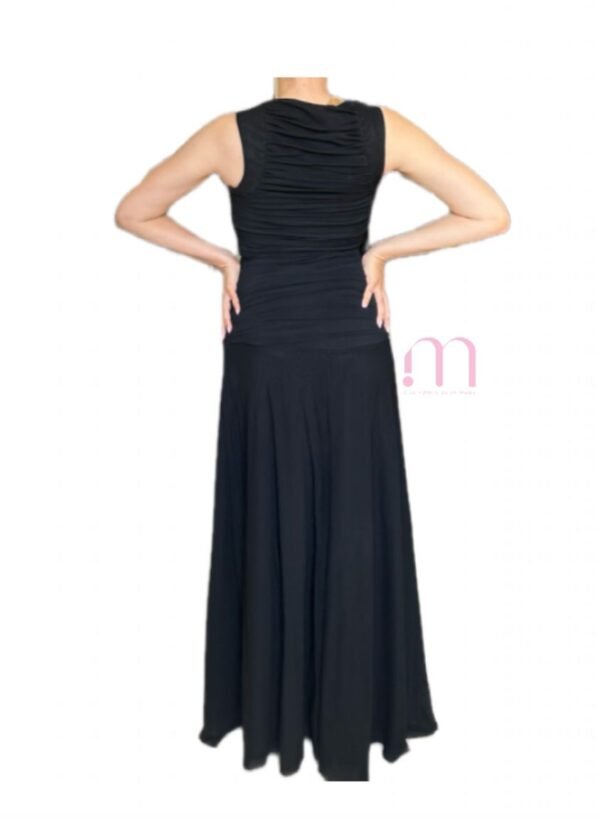 Robe longue noire voilage – Taille XS - Image 3