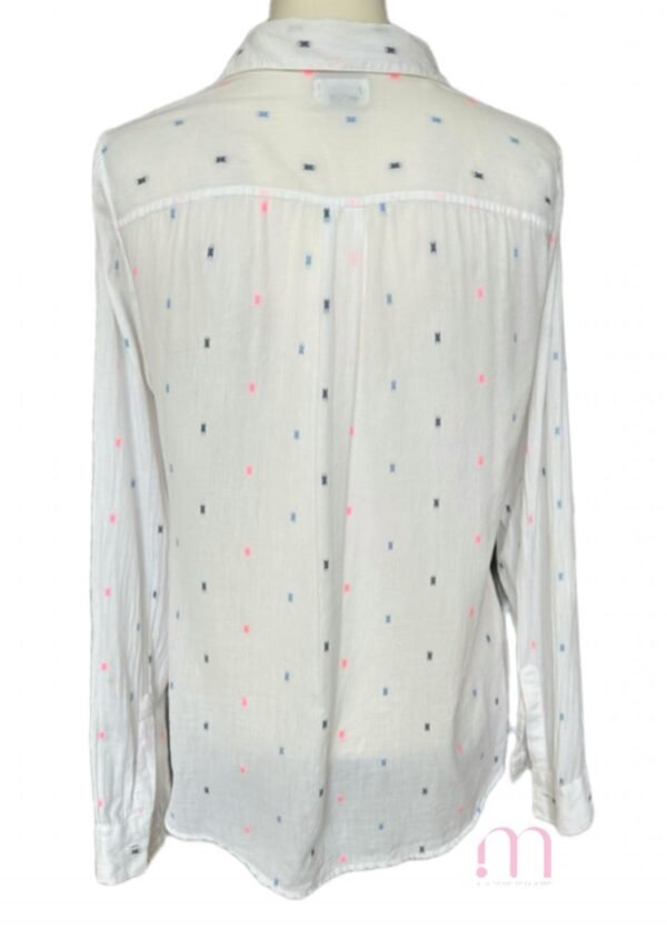 Chemisier Brodé Blanc - Taille M - Image 4