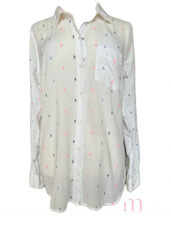 Chemisier Brodé Blanc - Taille M - Image 2