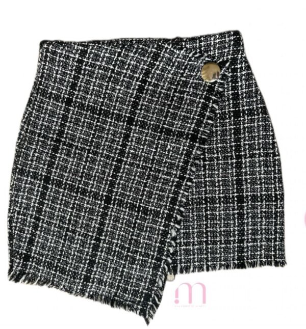 Mini Jupe croisée Noir & Blanc - Taille XS/S - Image 2