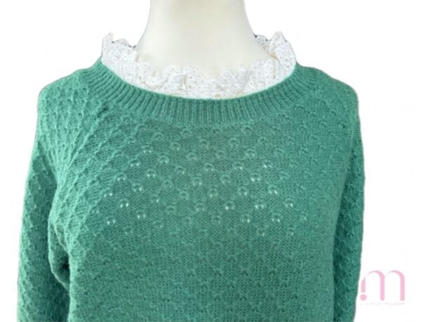 Pull Vert avec Dentelle -Taille L/XL