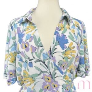 Blouse cache-coeur fleurie - Taille L