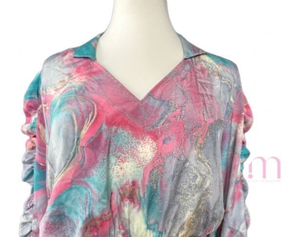 Robe fluide imprimé pinceau - Taille XL - Image 6