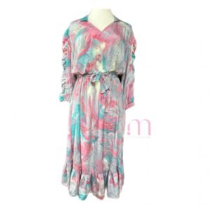 Robe fluide imprimé pinceau - Taille XL