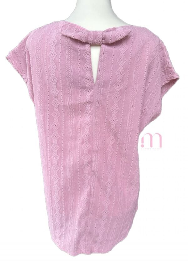 Blouse Rose à Broderie - Taille M/L - Image 3