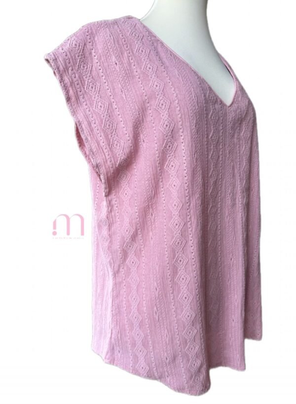 Blouse Rose à Broderie - Taille M/L - Image 5