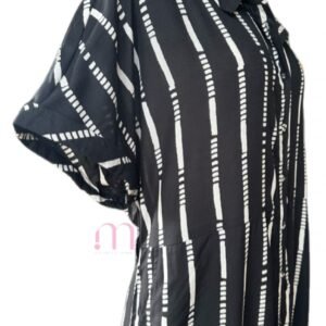 Robe longue chemisier à motifs graphiques - Taille XL