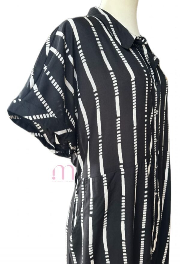 Robe longue chemisier à motifs graphiques - Taille XL