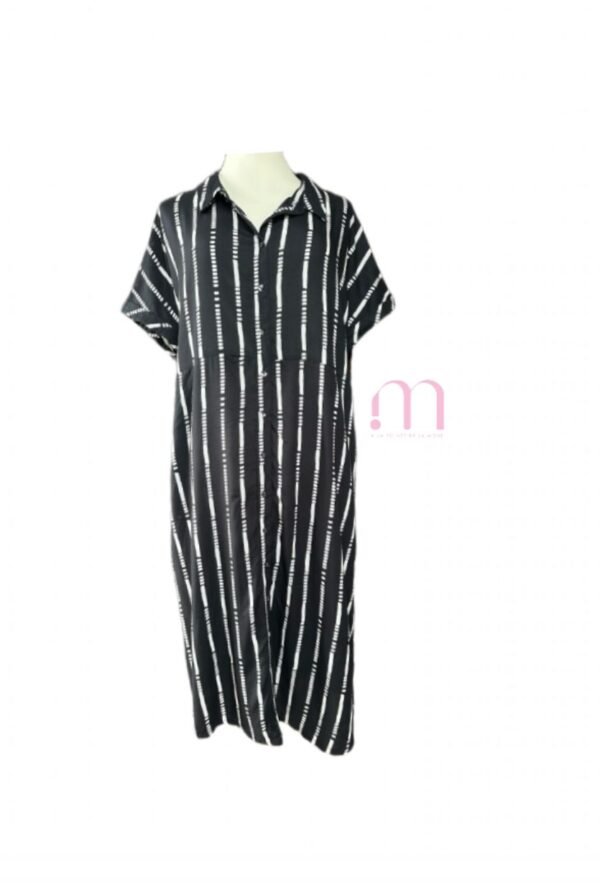 Robe longue chemisier à motifs graphiques - Taille XL - Image 4