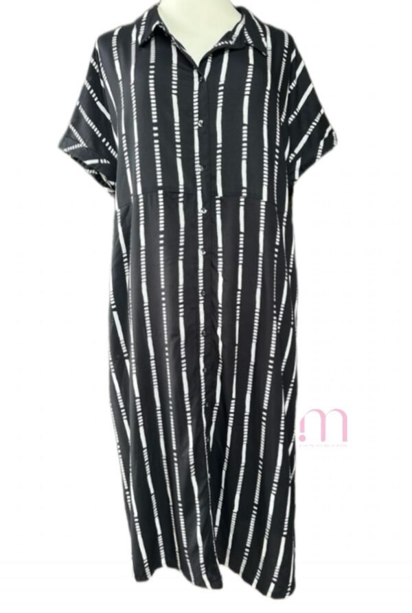 Robe longue chemisier à motifs graphiques - Taille XL - Image 5