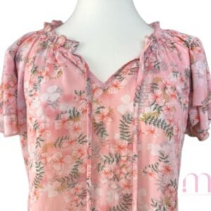 Alternative view of Blouse légère à Fleurs – Rose poudré - Taille S