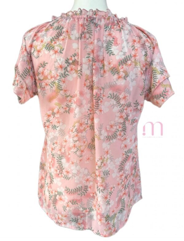 Blouse légère à Fleurs – Rose poudré - Taille S - Image 6