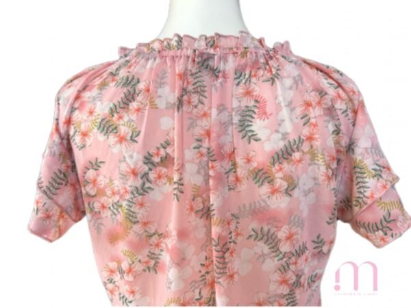 Blouse légère à Fleurs – Rose poudré - Taille S - Image 5