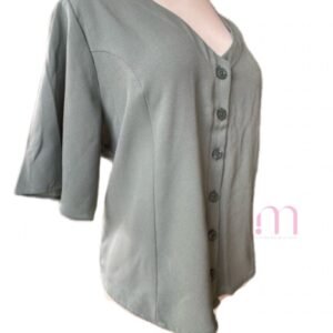 Alternative view of Blouse fluide turquoise - Taille XL