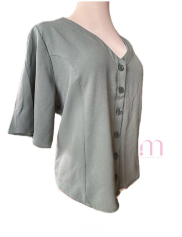 Blouse fluide turquoise - Taille XL - Image 2