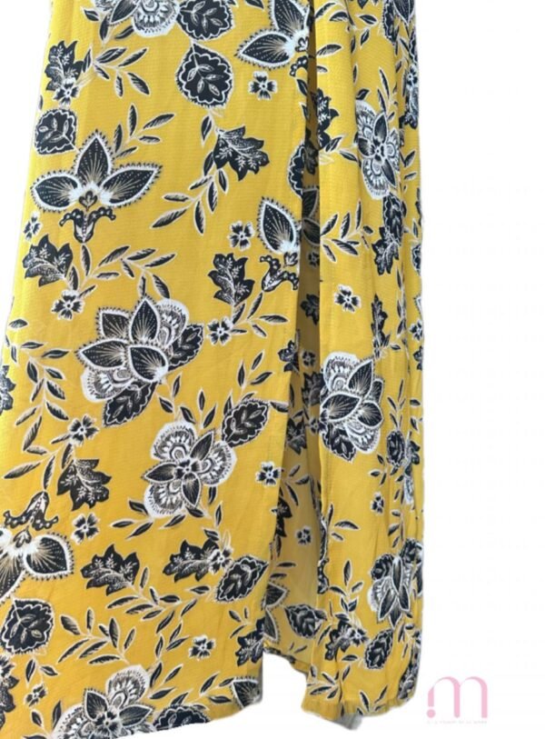 Robe longue à fleurs – Jaune - Taille L - Image 4