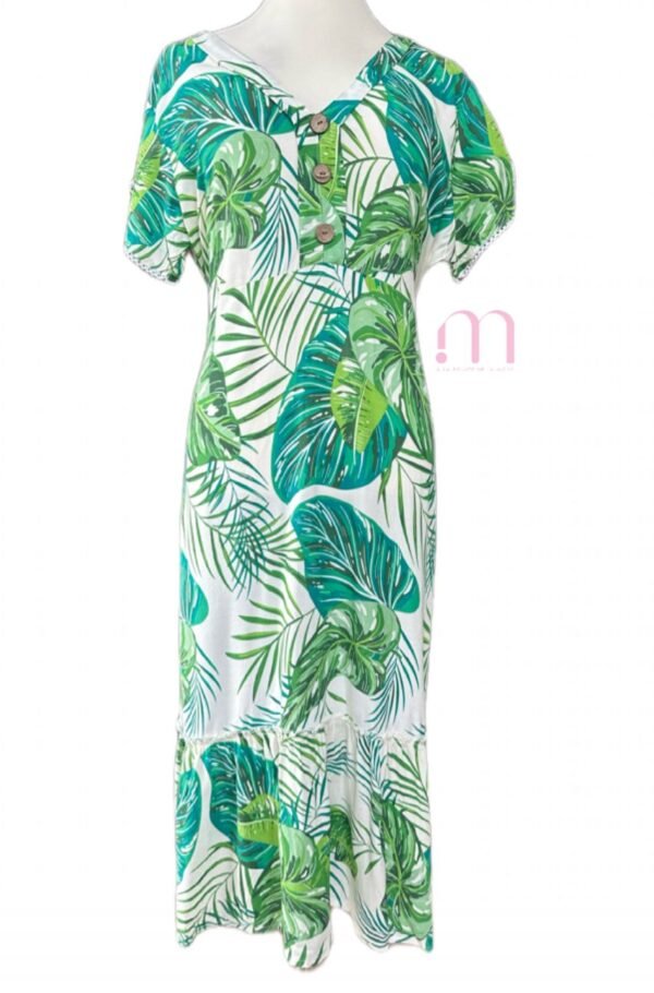 Robe Longue à Feuillages - Taille XL - Image 3