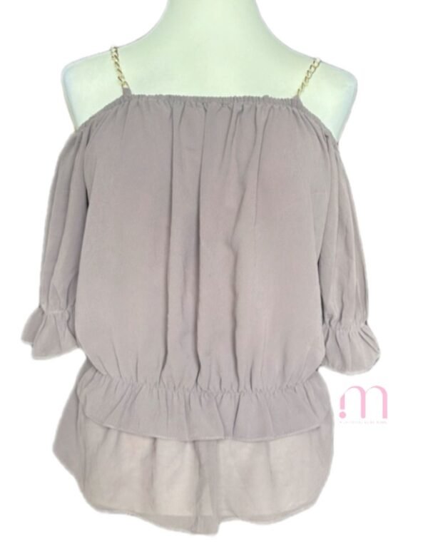 Haut avec Bretelle Or perlée - Taille S - Image 3