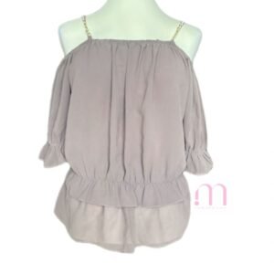Haut avec Bretelle Or perlée - Taille S