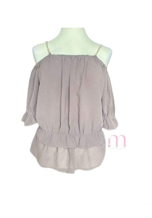 Haut avec Bretelle Or perlée - Taille S