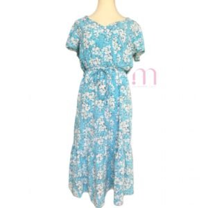 Robe bleue à fleurs – Taille M