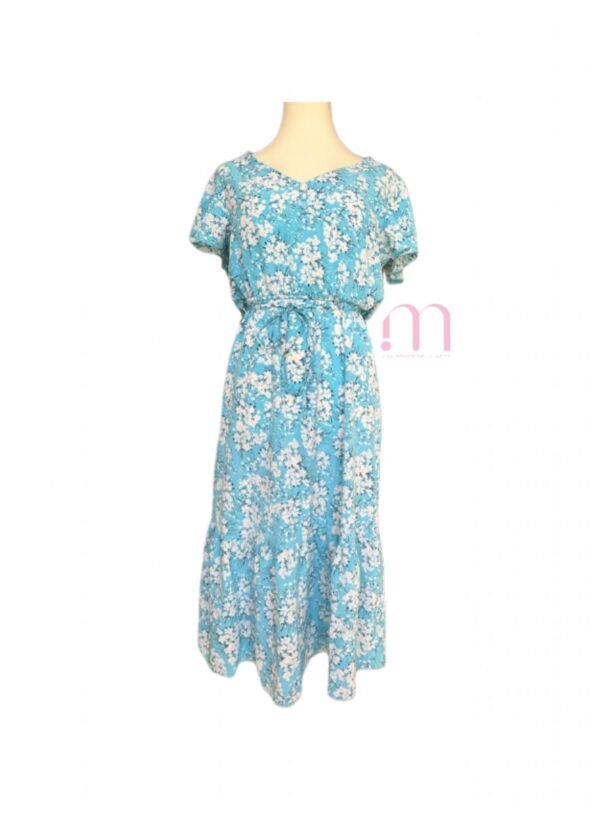 Robe bleue à fleurs – Taille M
