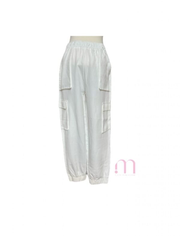 Pantalon Blanc taille élastique – Taille 40 / M