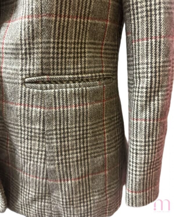 Blazer à Carreaux – Manches Longues – Taille S (36-38) - Image 4