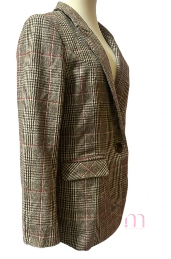 Blazer à Carreaux – Manches Longues – Taille S (36-38) - Image 5