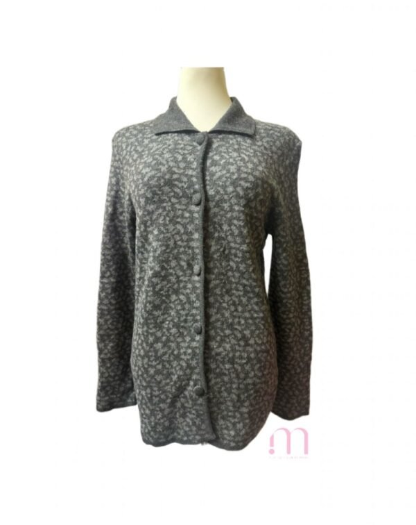 Gilet Gris Foncé à Col Chemise – Taille S/M