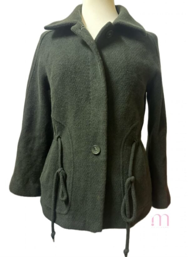 Manteau Kaki Foncé – Coupe Ajustable et Élégante - Taille S - Image 2