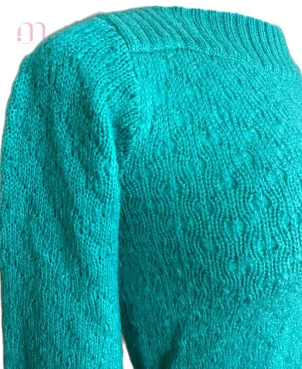 Pull en Laine Turquoise - Taille S - Image 3