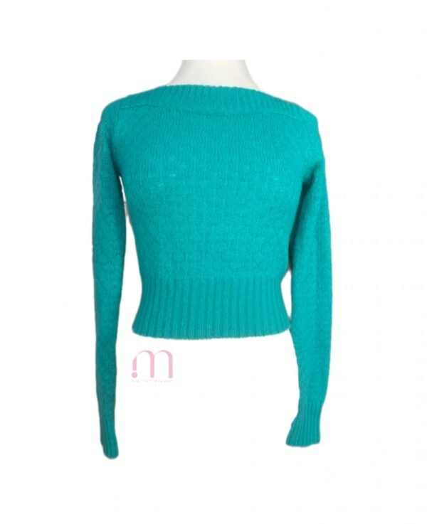 Pull en Laine Turquoise - Taille S