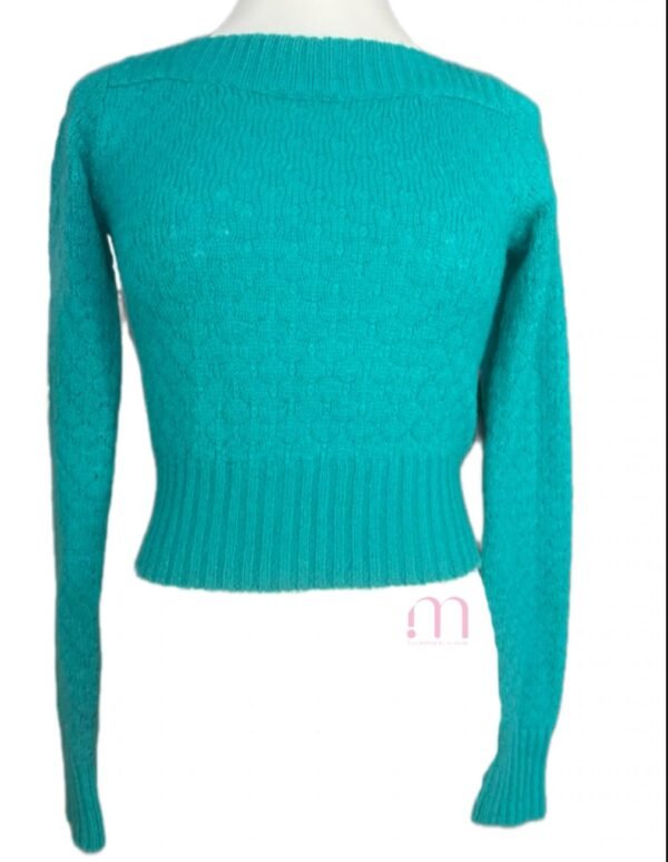 Pull en Laine Turquoise - Taille S - Image 2
