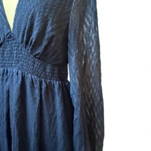 Alternative view of Robe mi-longue bleu foncé – Taille S