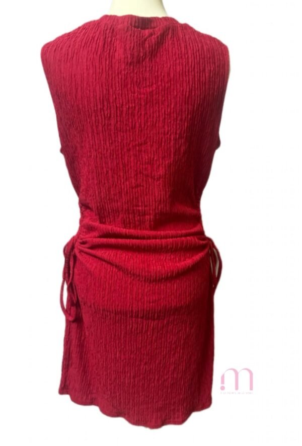 Robe rouge foncé sans manches – Taille L - Image 3