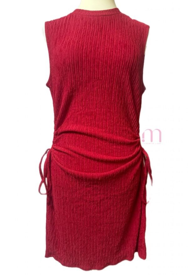 Robe rouge foncé sans manches – Taille L - Image 4