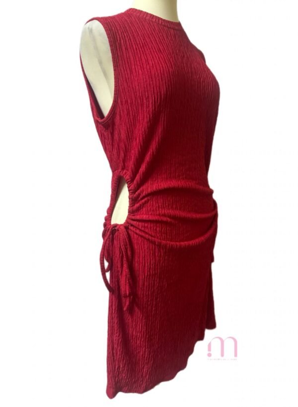 Robe rouge foncé sans manches – Taille L - Image 5