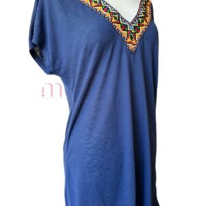Alternative view of Robe/Tunique Bleu avec Broderie - Taille XS/S