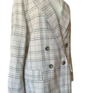 Alternative view of Blazer beige à motifs carrés – H&M - Taille XL