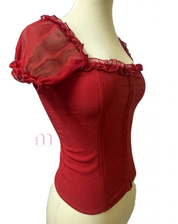 Corset Rouge Foncé Sexy - Taille XS